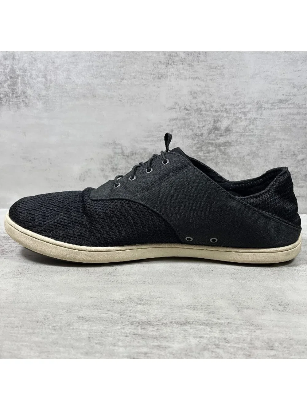 Olukai Nohea Moku Slip On Casual Boat Shoes - Men's Size 9.5 - Black